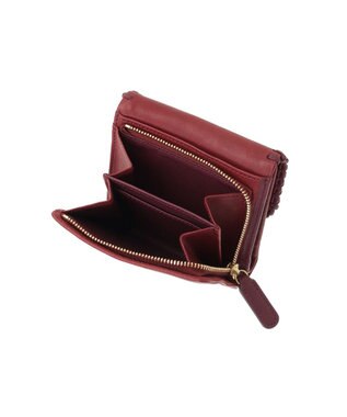 genten ウールシープソフト 二つ折り財布 ワイン
