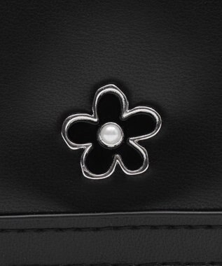 WEGO フラワーガマ口ウォレット ブラック