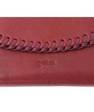 genten ウールシープソフト 二つ折り財布 ワイン