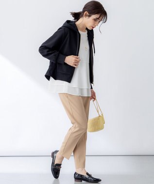 組曲 【ストレッチ・イージーケア】オシャクロス テーパードパンツ ベージュ系