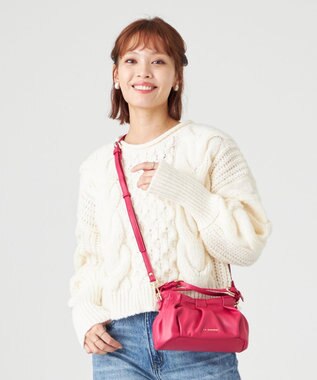 LA BAGAGERIE シープレザー　ギャザーミニマムバッグ