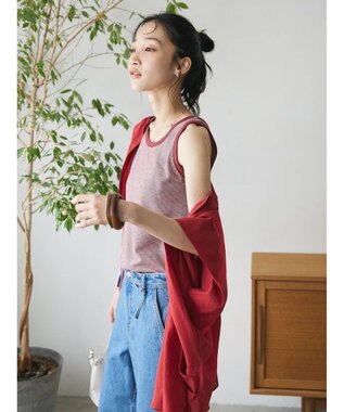 CRAFT STANDARD BOUTIQUE レトロ柄前後２ＷＡＹタンクトップ Bordeaux