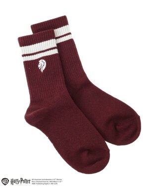Green Parks ハリー・ポッター／ワンポイント刺繍ソックス Red