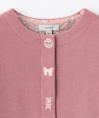ANY KIDS スイーツ スナップボタン カーディガン ピンク