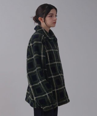 WEGO 【ユニセックス着用ITEM】ボアチェックブルゾン 柄1