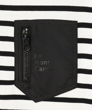 SHARE PARK LADIES 【KIDS】ボートネックボーダーＴシャツ オフ×ブラックボーダー