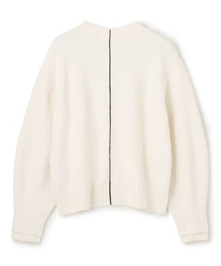 BEIGE， 【洗える】BERTAINA /  配色リンキングクルーネックニット Ecru×Navy