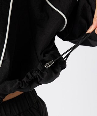 OP／FILA 【Kappa】ショート丈 ナイロントラックジャケット ブラック