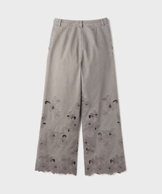 GRACE CONTINENTAL カットワークフレアパンツ グレー