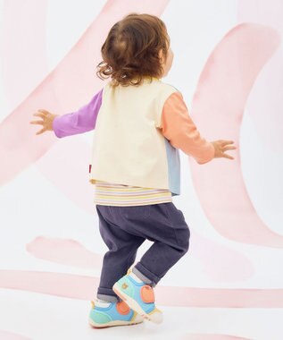 MIKI HOUSE HOT BISCUITS 【80-120cm】【Everyday Series】天竺素材 ワンポイントカーディガン マルチカラー