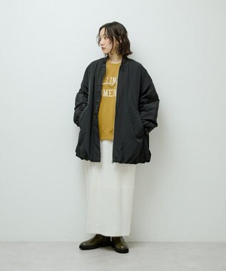 Green Parks オーバーサイズロゴ裏毛プルオーバー Mustard