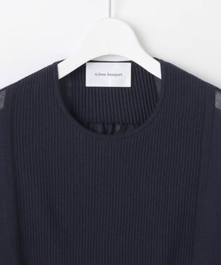 自由区 【カトリエムブーケ】Details delicats タックディティールプルオーバー ネイビー