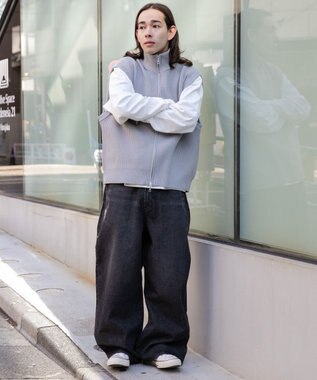 WEGO 【ユニセックス着用ITEM/】スーパーバギージーンズ ブラックその他