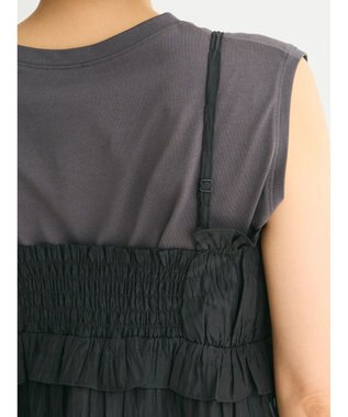 Green Parks シャーリングキャミビスチェ Black