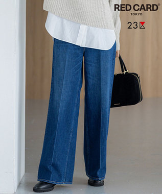 【滝沢眞規子さん着用/RED CARD TOKYO×23区】 センタープレス デニム ワイド パンツ