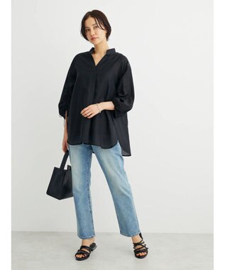 Green Parks ・ＥＬＥＮＣＡＲＥ　ＤＵＥ　ドロストスリーブチュニック Black