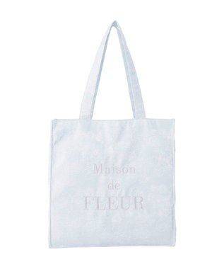 Maison de FLEUR ブランドロゴ刺繍ジャカードスクエアトート Light Blue