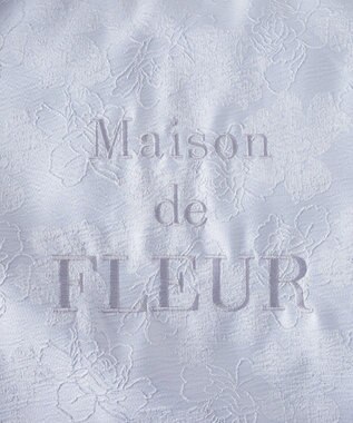Maison de FLEUR ブランドロゴ刺繍ジャカードスクエアトート Light Blue