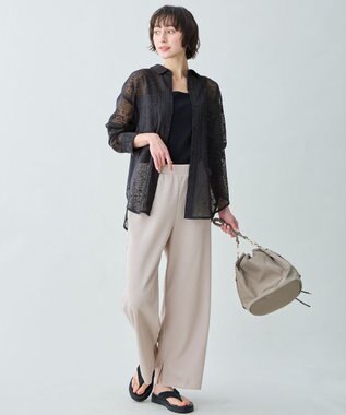 ANY L テレコイージーパンツ ライトベージュ