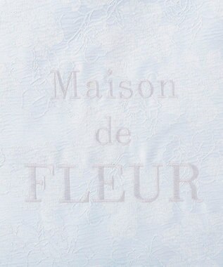 Maison de FLEUR ブランドロゴ刺繍ジャカードスクエアトート Light Blue
