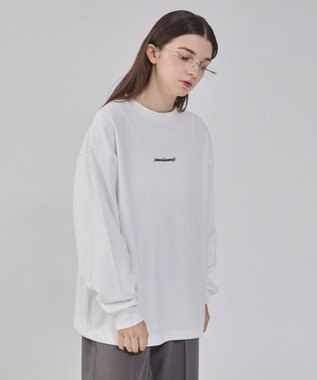 WEGO 【ユニセックス着用/UVカット/軽量/接触冷感//毛玉レス/しわになりにくい/ストレッチ/MLサイズ展開】AIRFUNCTIONシンプルロゴT（しわに ホワイト