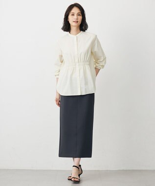 J.PRESS LADIES S ダンボールジャージー ナロー スカート スレート系