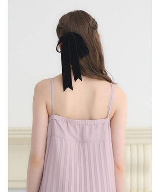 earth music&ecology ＳＥＴ２点　オーガンジー刺繍＋プリーツワンピース Pink