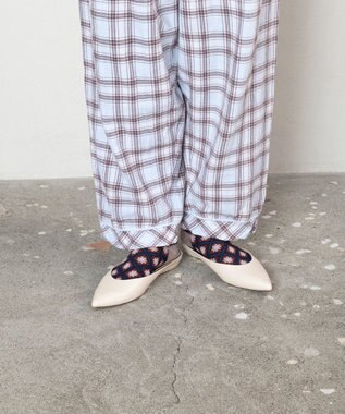 TRICOTE シアーモザイクタイルソックス 39NAVY