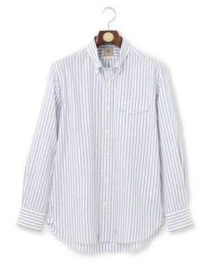 J.PRESS MEN ドビーマルチストライプ シャツ ブルー系1