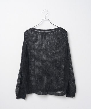 WEGO モヘアライクニットプルオーバー ブラック