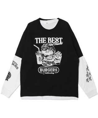WEGO 【ユニセックス着用ITEM】グラフィックアンサンブルT（LS） ブラック