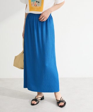 Green Parks 楽ちん涼やかドライタッチイージースカート Royal Blue