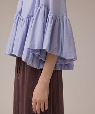 GRACE CONTINENTAL バルーンカフタントップ サックス