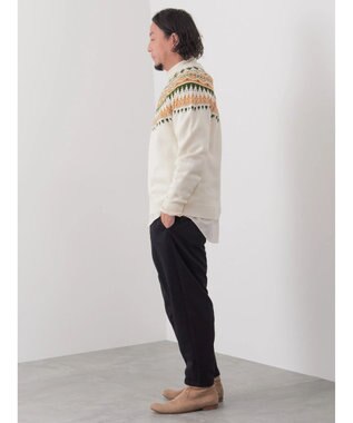 CRAFT STANDARD BOUTIQUE 【男女兼用】求心柄クルーネックニット Ivory