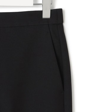 ICB 【洗える】 トリアセボディシェルピーチ ワイドパンツ ブラック系