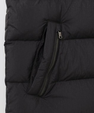 JOSEPH ABBOUD MOUNTAIN 【サステナブル/軽量/8ポケット/JAPANファブリック】ライトナイロンワッシャー アウトドアダウンベスト ブラック系