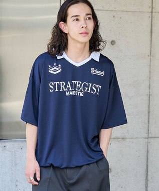 WEGO 【ユニセックス着用ITEM/MLサイズ展開】ドロストゲームシャツプルオーバー ネイビー