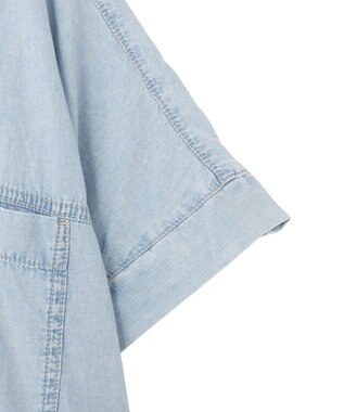 Green Parks シアーデニム２ＷＡＹビックドルマンシャツ Light Indigo