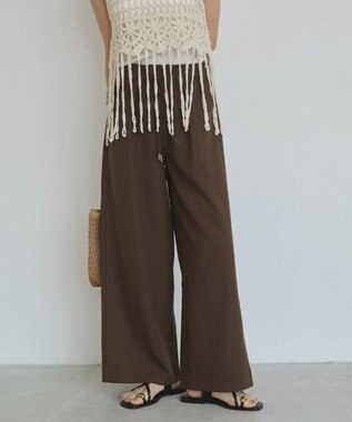 WEGO 【ANGIE VINTAGE】ワイドイージーパンツ ブラウン