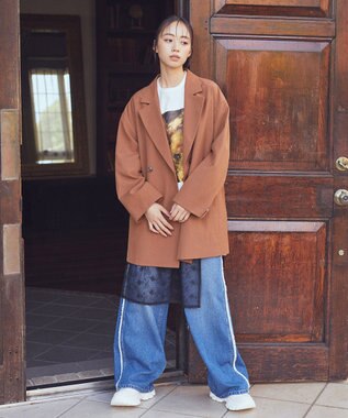 earth music&ecology 【セットアップ可】BIGジャケット Light Brown