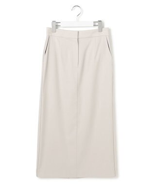 ICB 【CLASSY.掲載・裏起毛】 ウォームサテン Iラインスカート トープ系