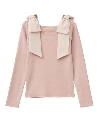 Green Parks ・ｓｗｉｎｇ　ｂｙ　ショルダーリボンプルオーバー Pink