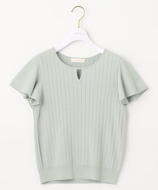 ANY SIS S 【洗える】パール調ポイントフレアスリーブ ニット ミント