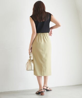 Feroux 【接触冷感】パール付きノースリーブ ニット ブラック系