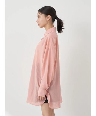 earth music&ecology シアーボーイズライクシャツ Off White