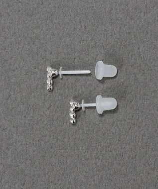 Phoebe 〈金属アレルギー対応〉シャイニースリムセラミックポストピアス　シルバー/ニッケルフリー シルバー
