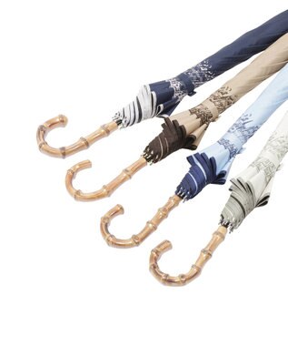 MOONBAT 【遮光100%】SOLFEGE MODE  晴雨兼用 長傘 日傘 街並プリント サックスブルー