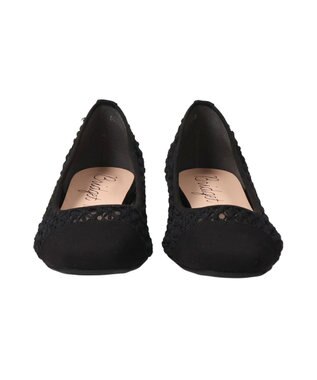 Bridget Birkin 【Bridget Birkin】レースチュール切り替えパンプス ブラック雑材