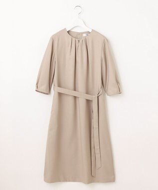 J.PRESS LADIES 【セットアップ対応・洗える・UVケア・速乾】 OXIJEWELストレッチ ワンピース ベージュ系