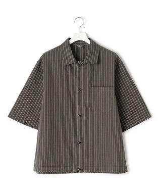 J.PRESS YORK STREET 【UNISEX】コットンリネンハーフスリーブシャツ ブルゾン グレー系1